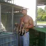 Carlos and puppies